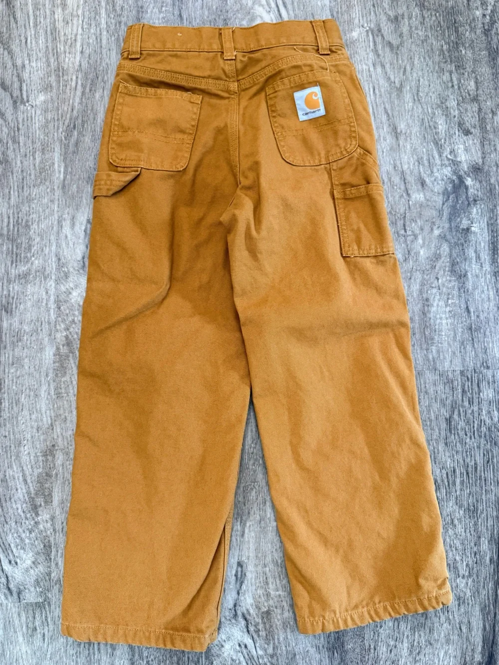 Carhartt Kids Boys Duck Canvas Dungaree Carpenter Pants Sz 8 Adjustable Waist